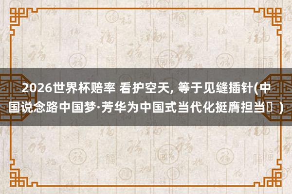 2026世界杯赔率 看护空天， 等于见缝插针(中国说念路中国梦·芳华为中国式当代化挺膺担当㊻)