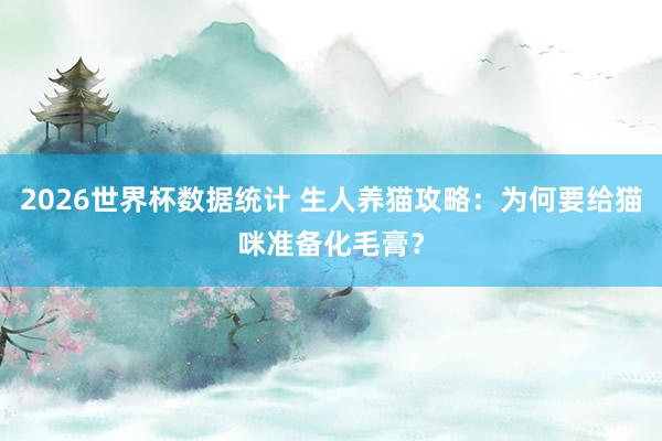 2026世界杯数据统计 生人养猫攻略：为何要给猫咪准备化毛膏？