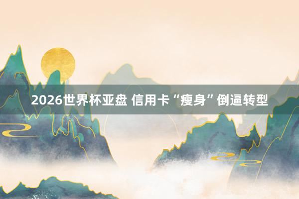 2026世界杯亚盘 信用卡“瘦身”倒逼转型